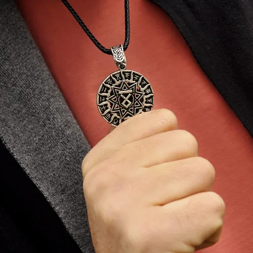 Vista 5 de KOKOSHELL Viking Mjolnir - Collar para hombre Thor Hammer de acero inoxidable con colgante de Odin para mujer