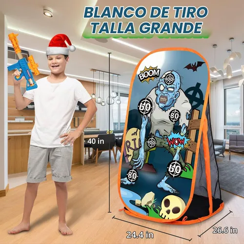 Vista 3 de Quanquer Pistola de espuma de juguete, objetivo de práctica de disparo, compatible con pistolas de juguete Nerf, juego de disparos de zombies