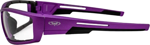 Vista 4 de Global Vision Sly - Gafas de sol acolchadas para mujer, montura metálica morada