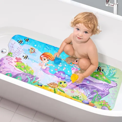 Vista 9 de Vannokor Tapetes para Bañera para Baño 27x14 Pulgadas, Tapete de Baño para Bañera se Siente Genial en Pies Cansados, Amigable Lavable a Máquina