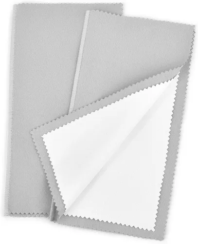 Vista 18 de SEVENWELL - Paño de pulido plateado, 2 paños de limpieza para joyas Tela de plata gris oscuro de 7.9 in