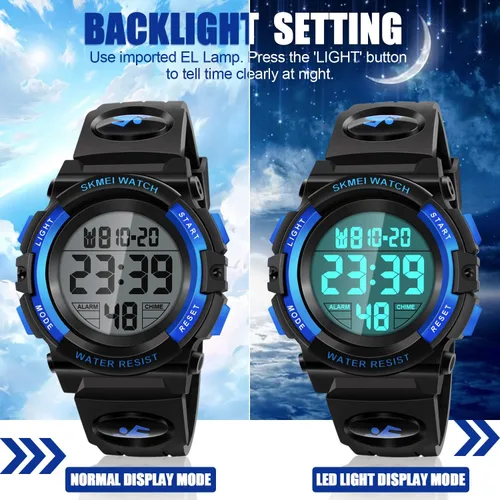 Vista 5 de Dodosky Reloj impermeable multifuncional LED para niños - Regalos para niños