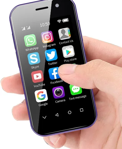 Vista 6 de Longben Mini Smartphone Desbloqueado Teléfono Celular 3.0 Pulgadas Android 4G Pequeño Móvil Quad Core Pequeño Teléfono Dual SIM (Negro, 32, GB)
