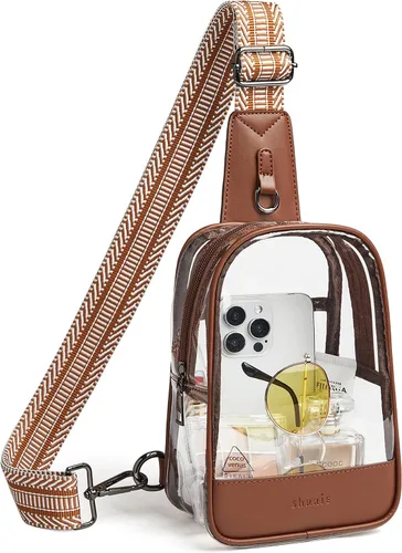 Vista 13 de Shrrie Clear Bag for Stadium Events Transparent Crossbody Bag Clear Purse for Women&Men-Stadium Approved, Concerts&Sports