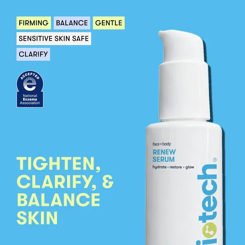 Vista 2 de BRIOTECH Renew Serum, gel mineral de ácido hipocloroso, suaviza la apariencia de la línea fina, suaviza la piel para la cara, cuello, pecho