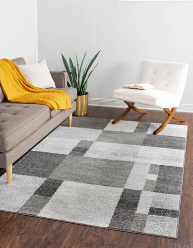 Vista 16 de Unique Loom - Alfombra de la colección Otoño Providence (rectangular de 2 x 3 pies 1 pulgada, azul grisáceo/marrón claro)