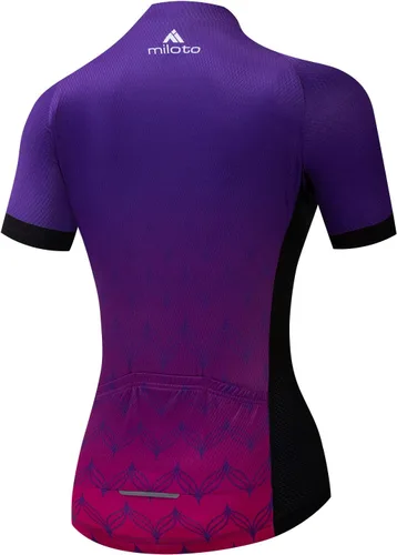 Vista 2 de Aogda Camisetas de ciclismo para mujer, camisetas de bicicleta, ropa de ciclismo para mujer
