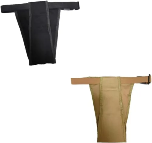 Vista 2 de Bragas sanitarias para perras, pañales lavables y transpirables para perros (gris + negro, XL)