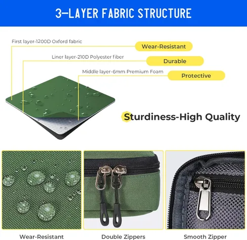 Vista 5 de ECHSRT Estuche grande para lápices, estético, portátil, con cremallera, bolsillo oculto, bolsa especial para hombres, mujeres y adultos, organizador