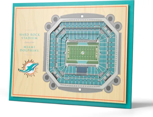 Vista 32 de YouTheFan Arte de pared de 5 capas con vista del estadio de la NFL