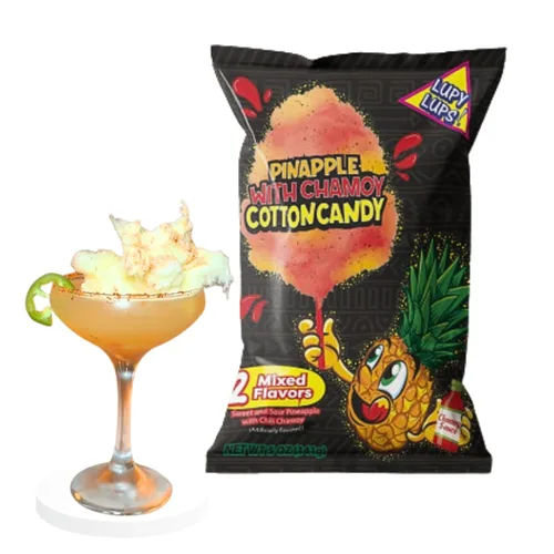 Vista 10 de Lupy Lups! Sour Duo Cotton Candy - Paquete de 4 combinaciones de sabor picante