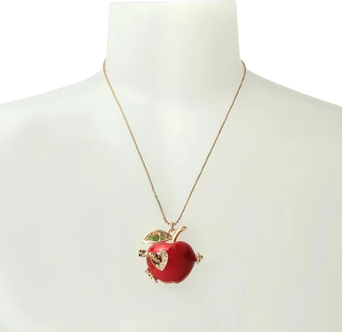 Vista 5 de Betsey Johnson Collar largo con colgante de manzana