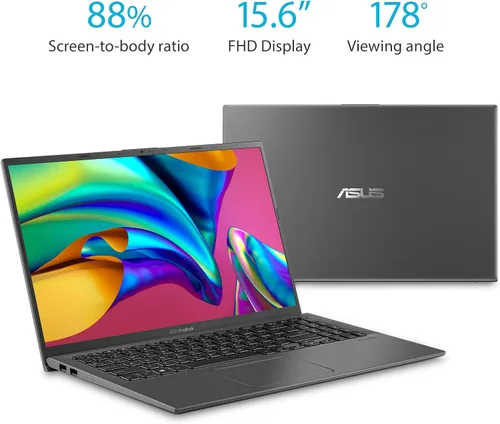 Vista 2 de ASUS - Portátil VivoBook 15; delgado y ligero, 15.6 pulgadas de FHD, con procesador Intel i5-1035G1, memoria RAM de 8 GB, disco duro SSD de 512 GB