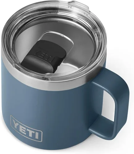 Vista 11 de YETI Rambler - Taza de 14 oz con aislamiento al vacío, de acero inoxidable con tapa MagSlider, color inoxidable Rosa (Bimini Pink)