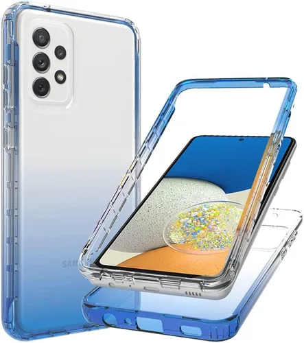 Vista 6 de Funda de teléfono para Galaxy A73 5G, Samsung A73 5G con protector de pantalla de vidrio templado, carcasa protectora de cuerpo completo