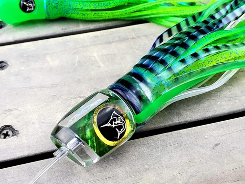 Vista 5 de Lobo Lures #200 Mahi-Mahi Slayer - Cadena mágica pelágica de margaritas Marlin y atún señuelo de arrastre de uretano fabricado en Estados Unidos