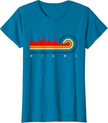 Vista 68 de Camiseta Retro City of Miami Florida, Negro