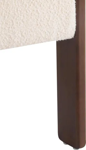Vista 5 de Christopher Knight Home Nettie - Silla decorativa moderna para sala de estar, sofá individual de tela Boucle con marco de madera, cómoda silla