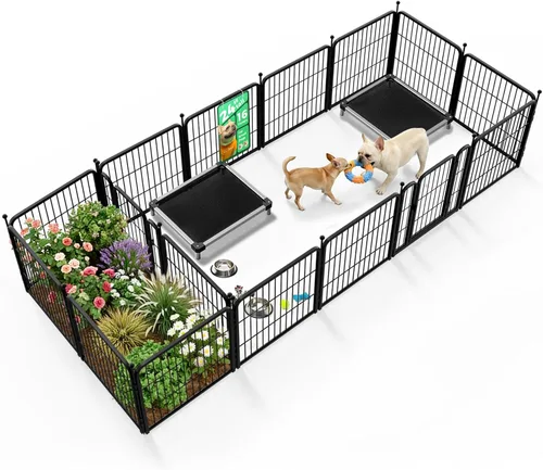 Vista 56 de FXW Rollick - Corralito para perros para patio, campamento con casa rodante, patentado, 24 pulgadas, 2 paneles Fácil instalación, resistente