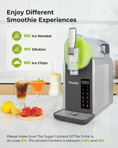Vista 7 de Máquina de granizado: Máquina de Granizado para uso doméstico con 7 programas preestablecidos y función de limpieza automática, fabricante de Plata