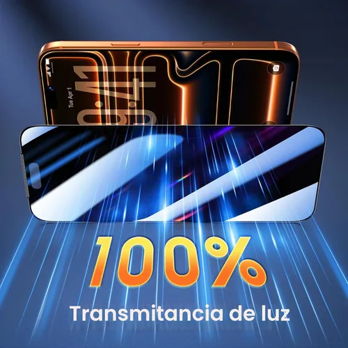 Vista 6 de UniqueMe Protector de pantalla de privacidad de 360° para iPhone 17 Pro 360°-negro