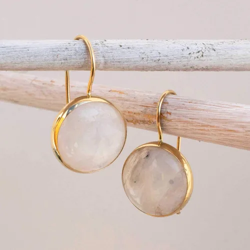 Vista 25 de Gemstone Earrings for Women - Gold Gemstone Drop Earrings - Birthstone - 14K Gold Earrings for Women - Gold Formal Earrings - Boho Wedding Earrings