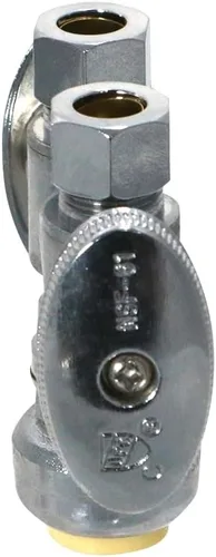 Vista 5 de 1 paquete de válvula recta de compresión XFITTING de 1/2 pulgada x doble 3/8 pulgadas de diámetro exterior