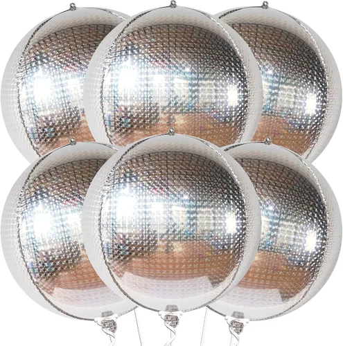 Vista 10 de KatchOn, Globos a cuadros blancos y negros de 22 pulgadas, paquete de 6, globos de carreras para decoraciones de cumpleaños emotivos, globos