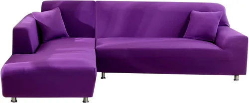 Vista 11 de MIFXIN - Funda de sofá en forma de L, 2 piezas, suave y elástica, para sofá seccionado en forma de L, protector de muebles para perros, mascotas