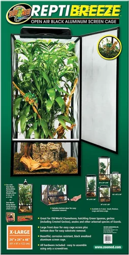 Vista 3 de Zoo Med ReptiBreeze - Jaula para pantalla al aire libre, grande, 18 x 18 x 36 pulgadas