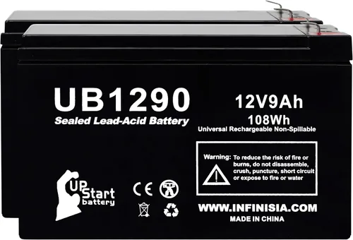 Vista 2 de 2X UB1290 12V 9Ah UPS para reemplazo de batería APC 1500