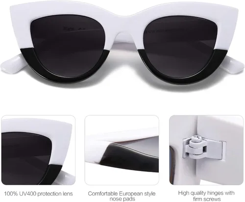 Vista 4 de SOJOS Retro Small Vintage Cateye Sunglasses for Women Cute Fashion UV400 Sunnies SJ2939