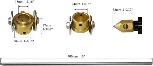 Vista 2 de RIVERWELD L-TEC PT-31 JG-40 WSD-LG40 PT-31 Cortador de plasma Accesorios de antorcha de corte de antorcha Rodillo de círculo Brújula de rueda de guía