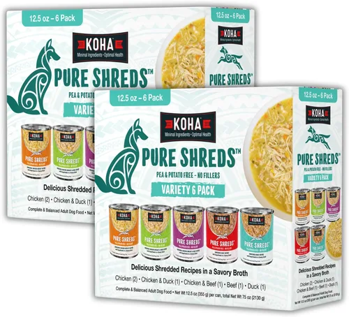 Vista 11 de KOHA Pure Shreds - Entrada de carne para perros, latas de 12.5 onzas (paquete de 12)