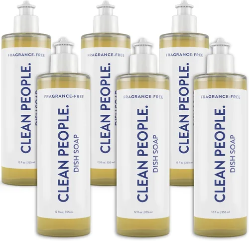 Vista 9 de THE CLEAN PEOPLE - Jabón líquido para platos - Ingredientes limpios y simples - Poder extra de fregado (aroma a cítricos y clavo) 12 fl oz