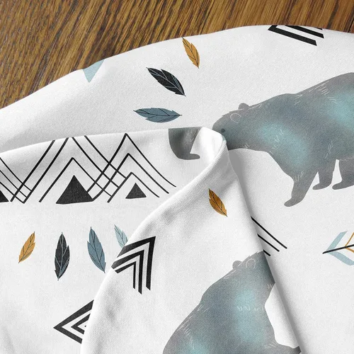 Vista 4 de Sweet Jojo Designs Bear Mountain - Juego de 2 gorros de capullo y gorro de punto elástico para bebé recién nacido, saco de dormir para bebé, saco