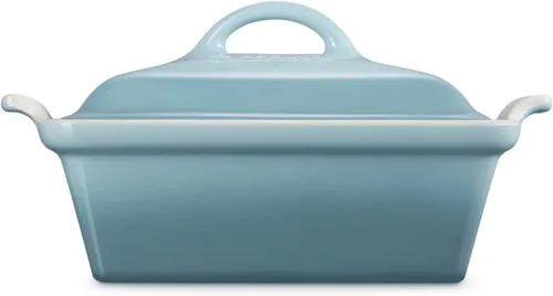 Vista 2 de Le Creuset Cacerola cuadrada cubierta de gres Heritage, 2.36L (9"), Sal Marina Sea Salt