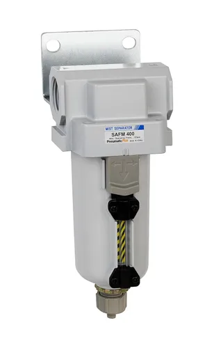 Vista 18 de PneumaticPlus SAFM400-N04BD-MEP Filtro coalescente de aire comprimido, 0.1 micras, 1/2" NPT - Recipiente de metal, drenaje automático, soporte