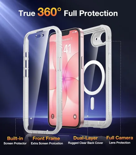 Vista 974 de DIACLARA - Funda transparente compatible con iPhone XR 6.1 pulgadas 2018