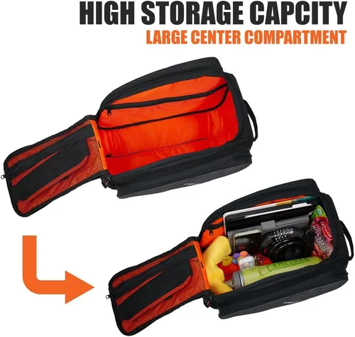 Vista 5 de Ibera Bolsa de Bicicleta MIK Commuter 15L - Bolsas de Bicicleta con Clip para Bicicletas con Funda para Laptop, Múltiples Bolsillos y Correa