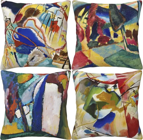 Vista 11 de Claude Monet - Juego de 4 fundas de almohada de pintura de 18 x 18 pulgadas, fundas de almohada cuadradas decorativas para sofá, auto