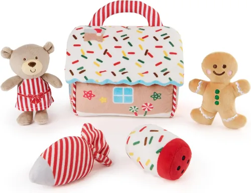 Vista 11 de GUND Baby Mi Primera Canasta de Pascua Juego de Peluche de 5 Piezas con Sonajero, Chirriador y Juguetes de Peluche Arrugados, Juguete Sensorial