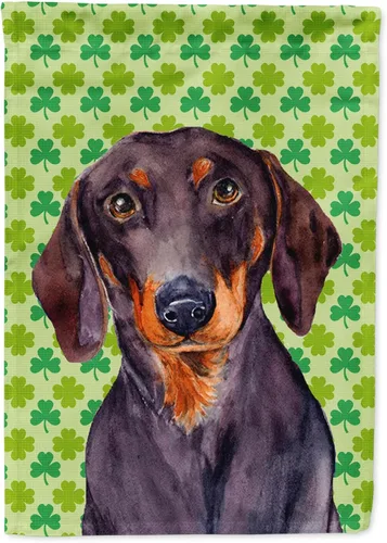Vista 257 de Caroline's Treasures SS4442GF Affenpinscher Bandera de jardín con retrato de trébol del día de San Patricio para buzón, bandera decorativa