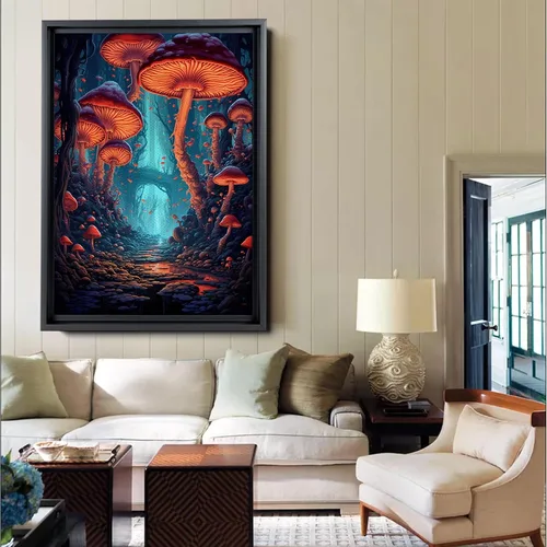 Vista 3 de Magical Mushroom Forest Art, Classic Matte Paper Poster, Enchanting and Whimsical Nature-inspired Artwork