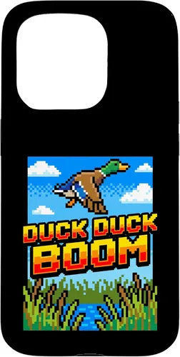 Vista 14 de Funny Duck Hunting Pixel Art Retro Gamer 8-Bit Arcade Boom Caso para iPhone 16