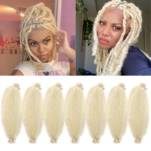 Vista 33 de Cabello afro trenzado elástico de 16 pulgadas, paquete de 3 marley twist para rastas falsas, trenzas rizadas de mariposa, cabello trenzado marley