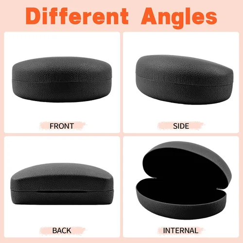 Vista 2 de Paquete de 2 fundas rígidas grandes para lentes de sol, funda protectora para gafas de sol y lentes