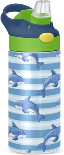 Vista 12 de Stars Basketball - Botella de agua aislada para niños y niñas con tapa de pajilla, vaso de acero inoxidable de 12 onzas, a prueba de fugas, sin BPA