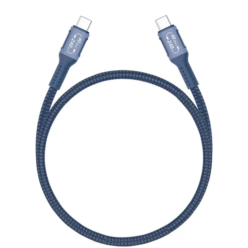 Vista 9 de Cable USB 4 para Thunderbolt 4 de 1.0 ft/1 pie, transferencia de datos de 40 Gbps con 240 W y 4K a 144 Hz 5K @ 60 Hz o 8K a 30 Hz, compatible