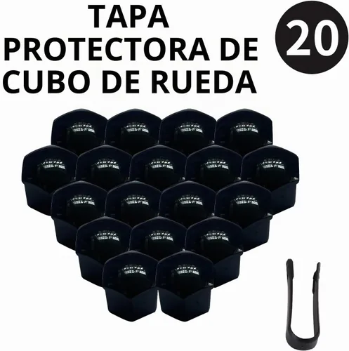 Vista 4 de 20 piezas de tapas de tuerca de rueda de automóvil, tapas de tuerca de lengüeta universal de 0.67 pulgadas, protector de rosca de cubo de automóvil